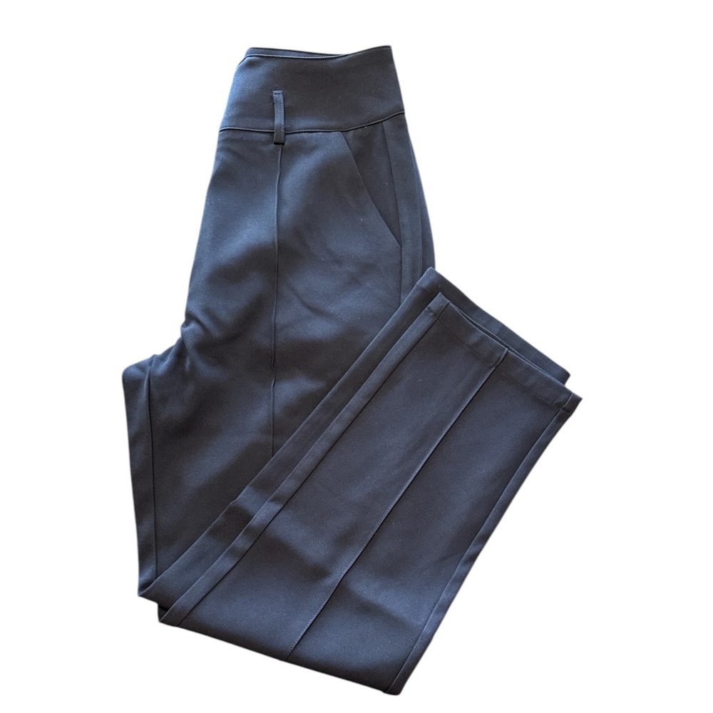 Chic Black Dress Pants w/Removable Tie Belt